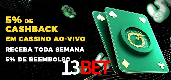 Promoções do cassino ao Vivo 13BET